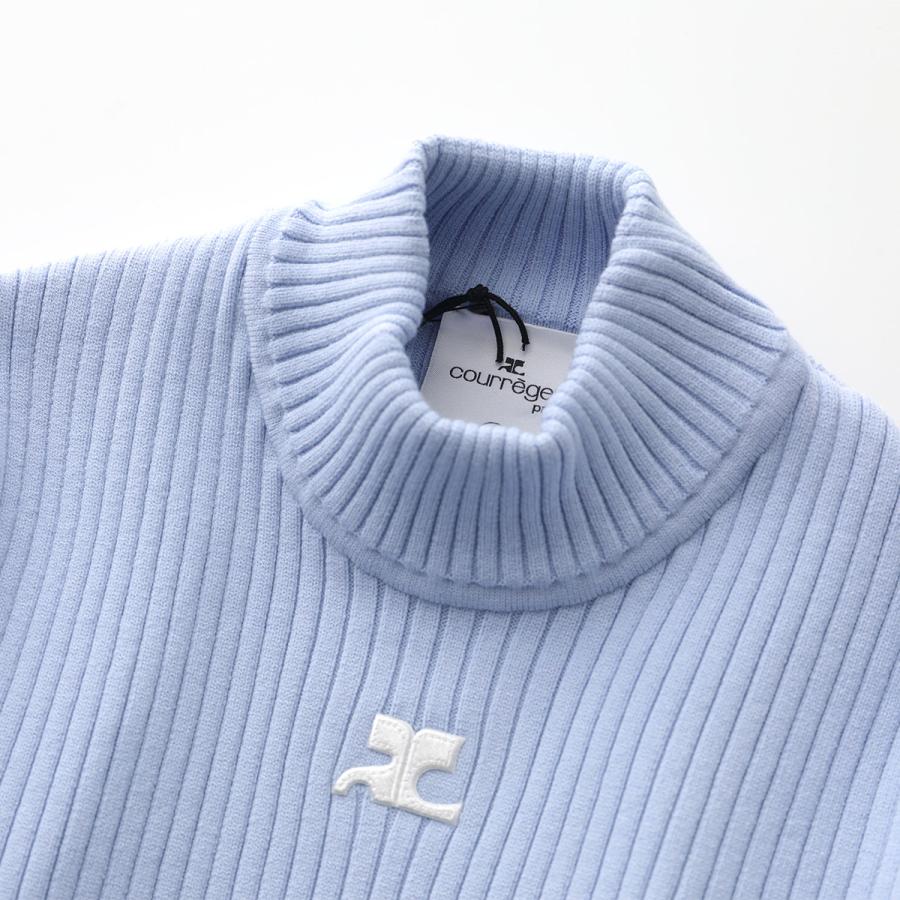 courrèges クレージュ　ハイネック 半袖ニット M TWICE モモ愛用【Courreges】ハイネック 半袖ニット 関税/送料込