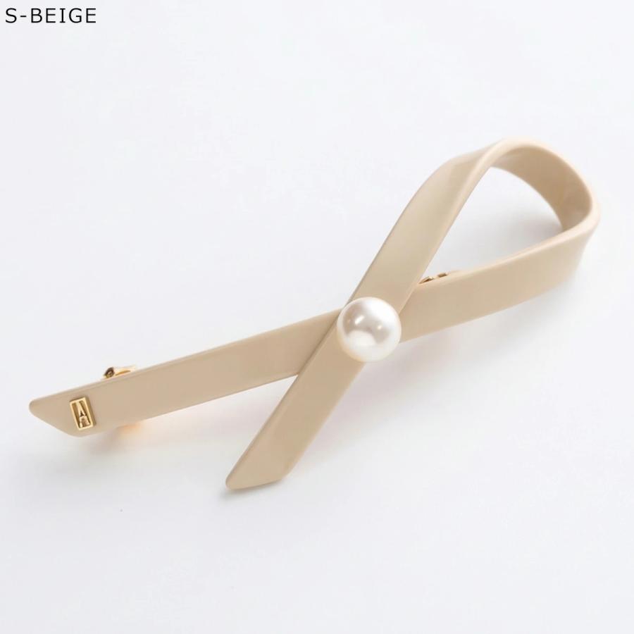 ALEXANDRE DE PARIS アレクサンドル ドゥ パリ バレッタ AA7-17641-05 レディース リボン パール ヘアアクセサリーの画像