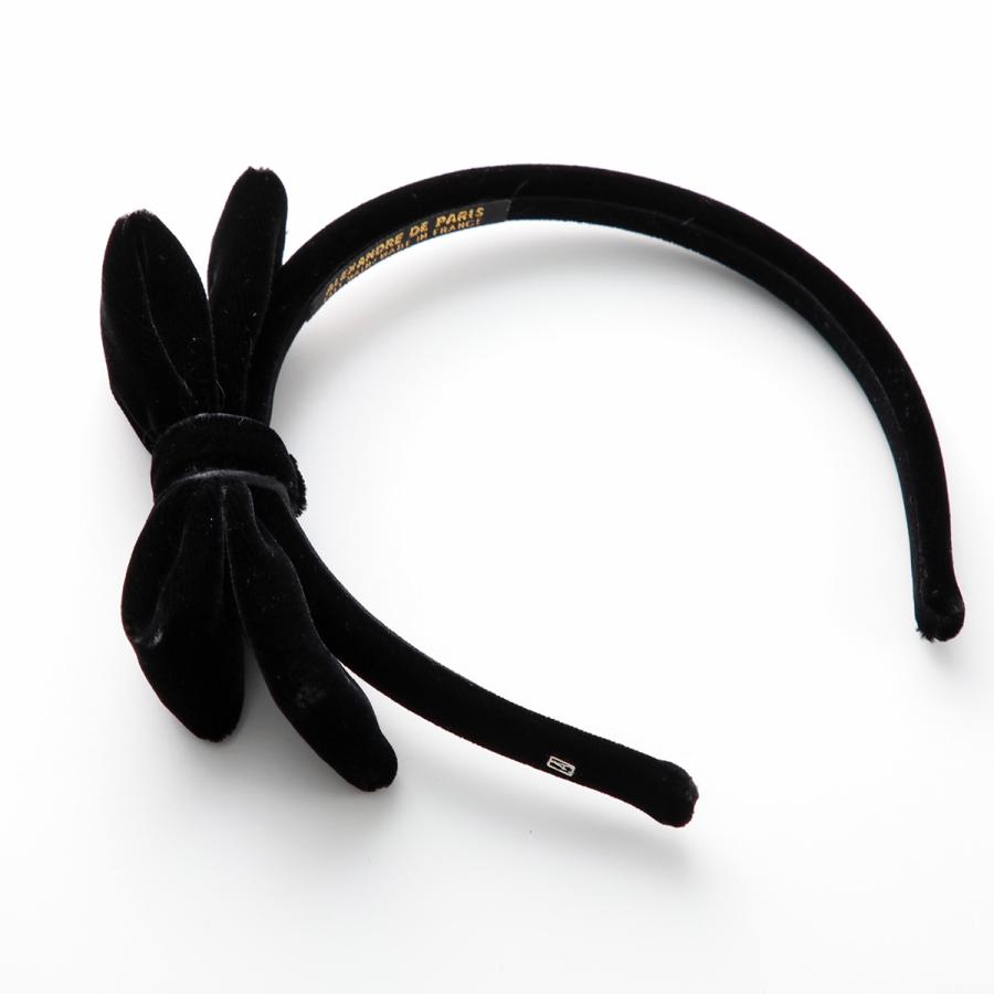 【美品】アレクサンドルドゥパリのベロアリボンカチューシャ（定価4.4万） ALEXANDRE DE PARIS（アレクサンドル ドゥ パリ） アレクサンドル ドゥ