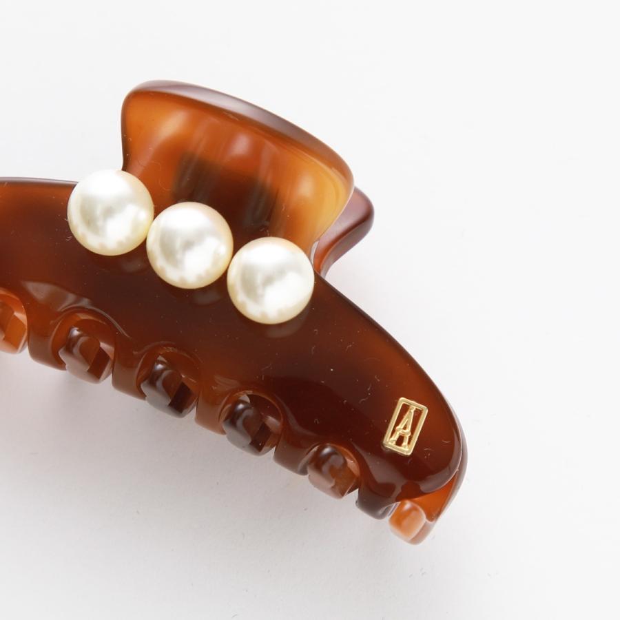 p-p@　アレクサンドルドゥパリ　パール付き　ヘアクリップ アレクサンドル ドゥ パリ パール ヘアクリップ S クリップ｜ALEXANDRE