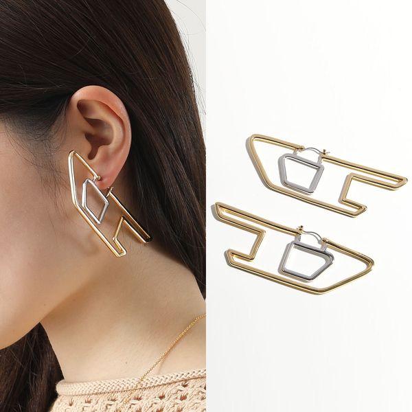 DIESEL（ディーゼル） ピアス DX1364931 レディース オーバルD ブラス