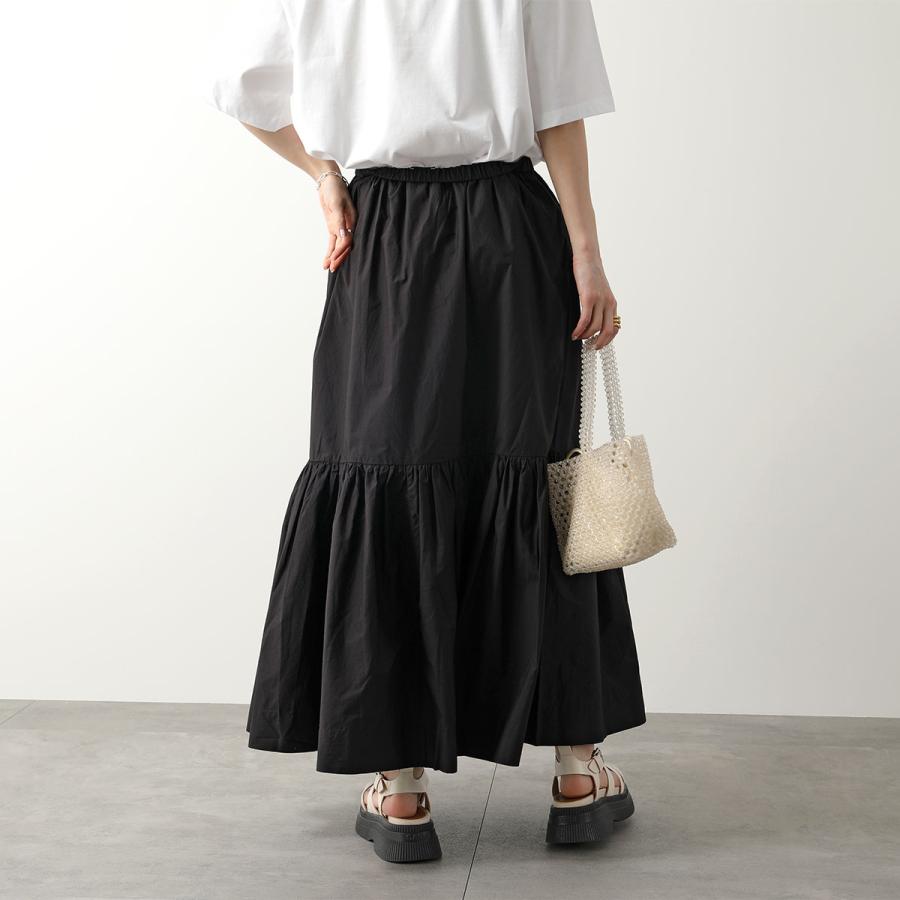 GANNI ガニー ロングスカート Cotton Poplin Maxi Flounce Skirt GANNI ガニー ロングスカート Cotton Poplin Maxi Flounce Skirt