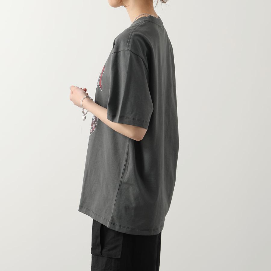 GANNI ガニー 半袖 Tシャツ Future Heavy Cocktail Cherry Drop Shoulder T-shirt T3878 T3879 3649 レディース ロゴ クルーネック カラー2色｜s-musee｜08