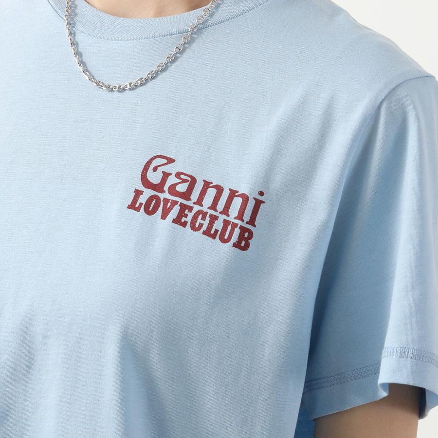 GANNI ガニー 半袖 Tシャツ Thin Jersey Loveclub Relaxed T-shirt