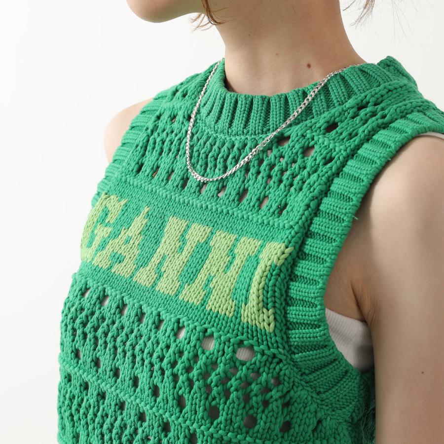 GANNI ガニー ニットベスト Cotton Rope Short Vest K2211 K2166 GANNI ガニー ニットベスト Cotton Rope Short Vest K2211 K2166