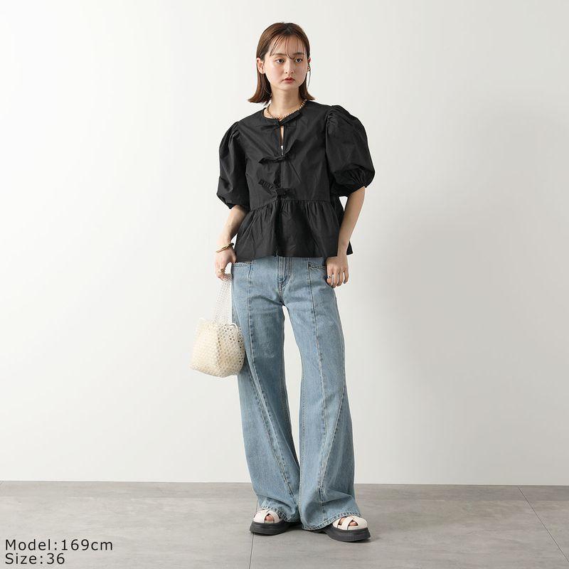 GANNI（ガニー） ブラウス Cotton Poplin Peplum Blouse F7364 6479