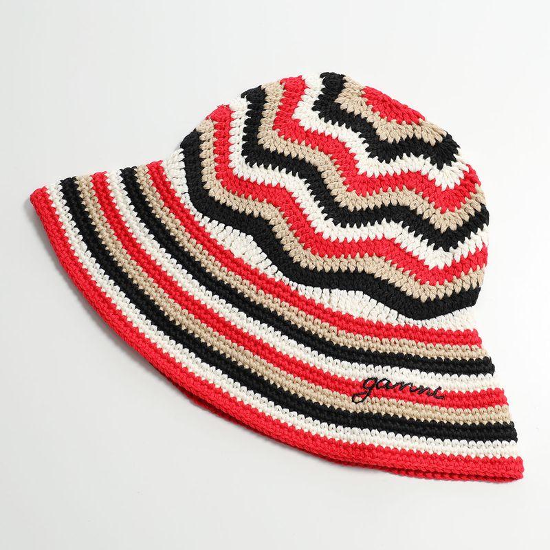 GANNI（ガニー） バケットハット COTTON CROCHET BUCKET HAT A5794
