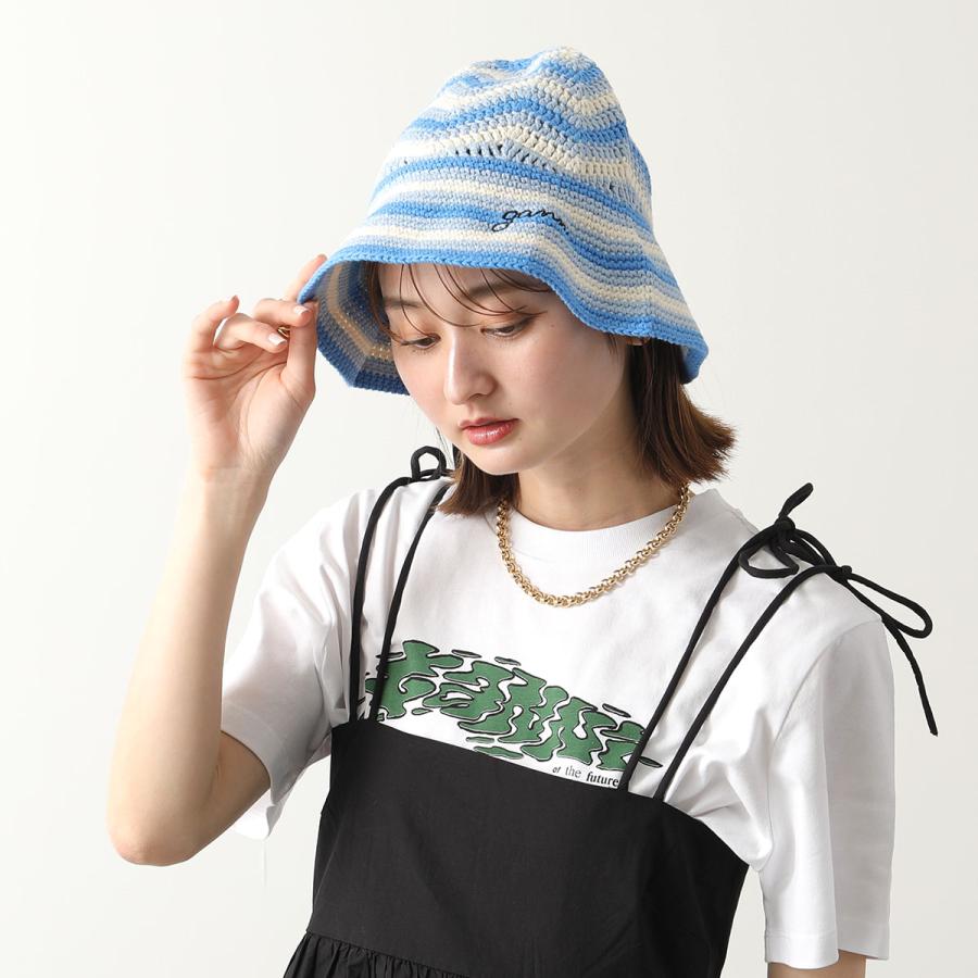 GANNI ガニー バケットハット COTTON CROCHET BUCKET HAT A5794 GANNI ガニー バケットハット COTTON CROCHET BUCKET HAT A5794