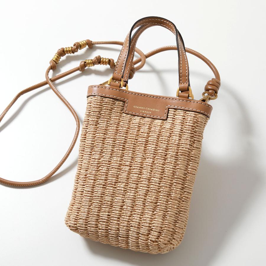 新品未使用　ジャンニキャリーニ ショルダーバッグ カゴバッグ 2way ラフィア GIANNI CHIARINI（ジャンニ キアリーニ） ショルダーバッグ CAMILLA