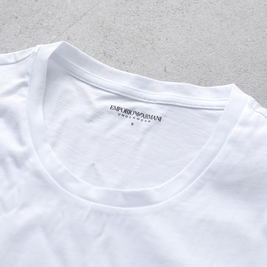 EMPORIO ARMANI エンポリオアルマーニ 半袖 Tシャツ 110853 4R755 メンズ クルーネック コットン パイピング ロゴ カラー2色｜s-musee｜12