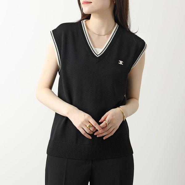 CELINE セリーヌ ベスト 2ADCK823Y.38NO レディース ジレ ウール V 