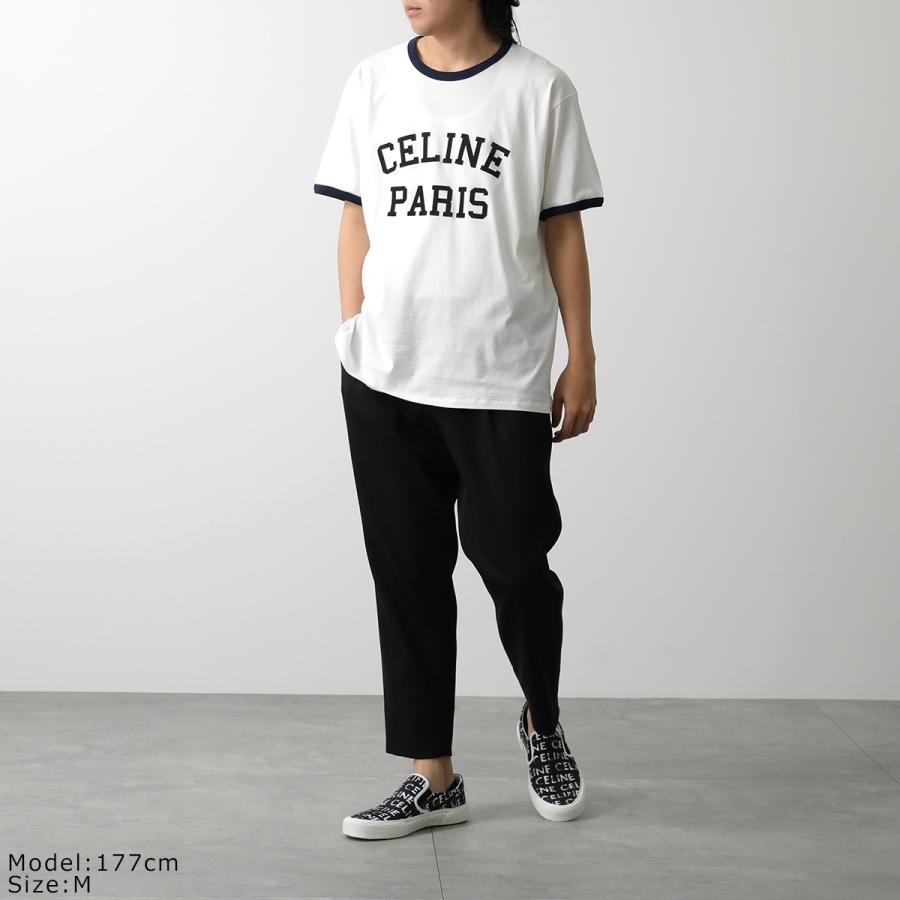 CELINE セリーヌ Tシャツ 2X45M671Q.01NB メンズ 半袖 カットソー ロゴT クルーネック コットン オーバーサイズ ホワイト｜s-musee｜03