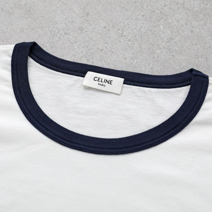 CELINE セリーヌ Tシャツ 2X45M671Q.01NB メンズ 半袖 カットソー ロゴT クルーネック コットン オーバーサイズ ホワイト｜s-musee｜08