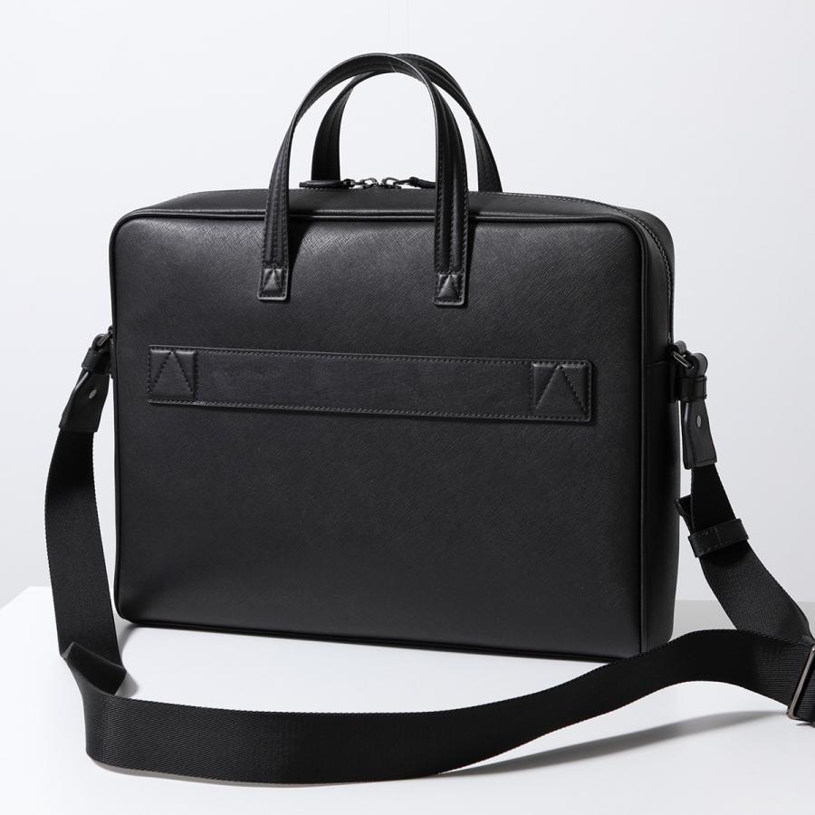 BALLY バリー ブリーフケース MIKES メンズ ビジネスバッグ レザー ロゴ ショルダーバッグ ストライプ 鞄 I945R/BLACK+BLK｜s-musee｜05