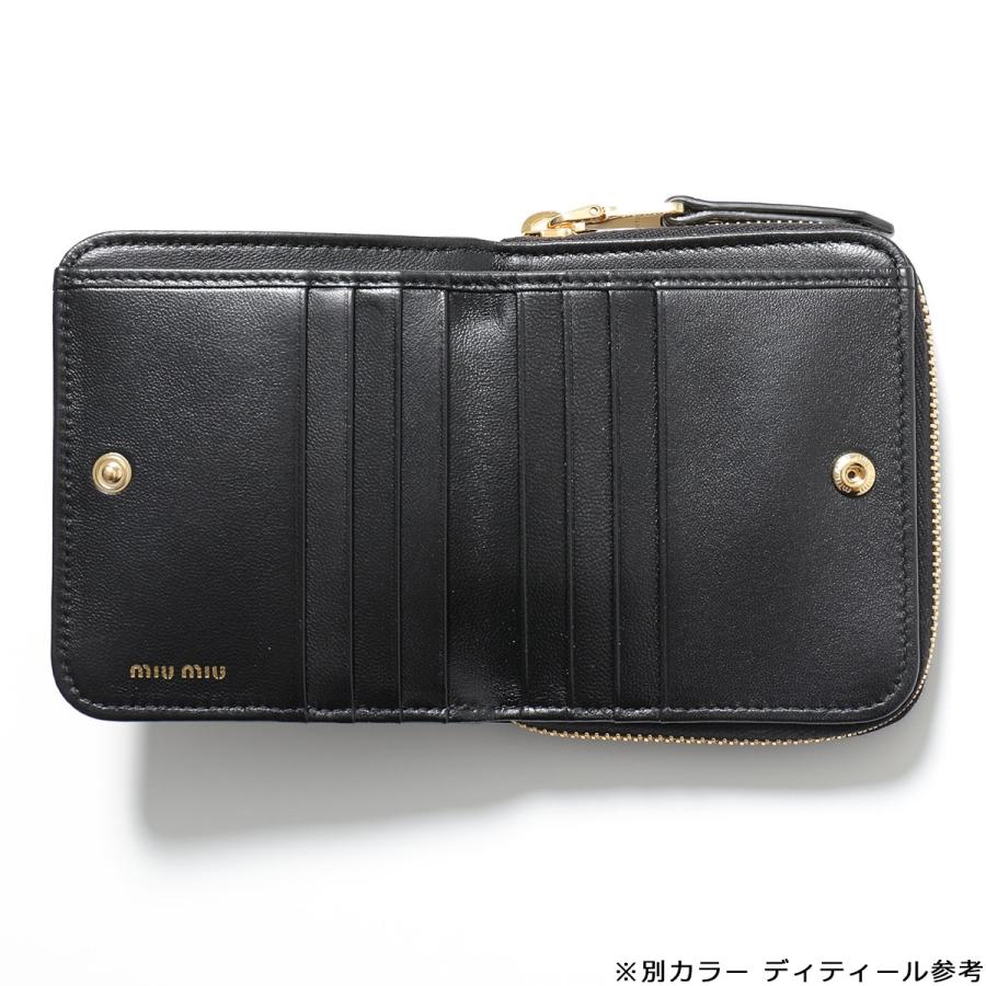 未使用級 極美品 現行 miu miu ミュウミュウ マテラッセ 二つ折り財布 miu miu（ミュウミュウ） 【カラー限定特価】MIUMIU 二つ折り財布