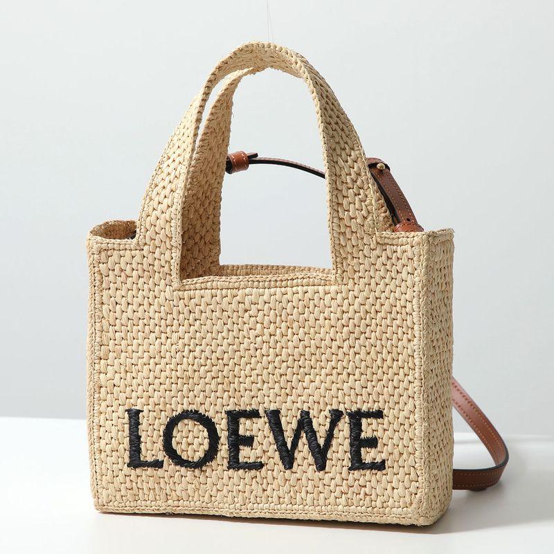 LOEWE SMALL BAG かごバッグ ナチュラル LOEWE（ロエベ） かごバッグ FONT TOTE MINI フォント トート ミニ