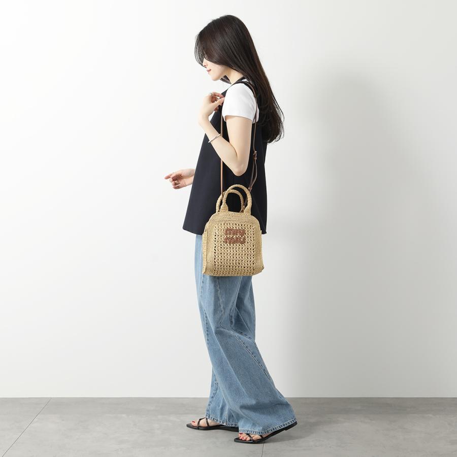 miu MIUMIU ミュウミュウ かごバッグ 5BA283 2DO1 レディース