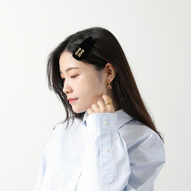 miu miu（ミュウミュウ） バレッタ 5IF092 068 レディース ベルベット