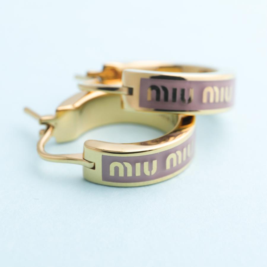 miu MIUMIU ミュウミュウ フープピアス 5IO103 2F6T レディース