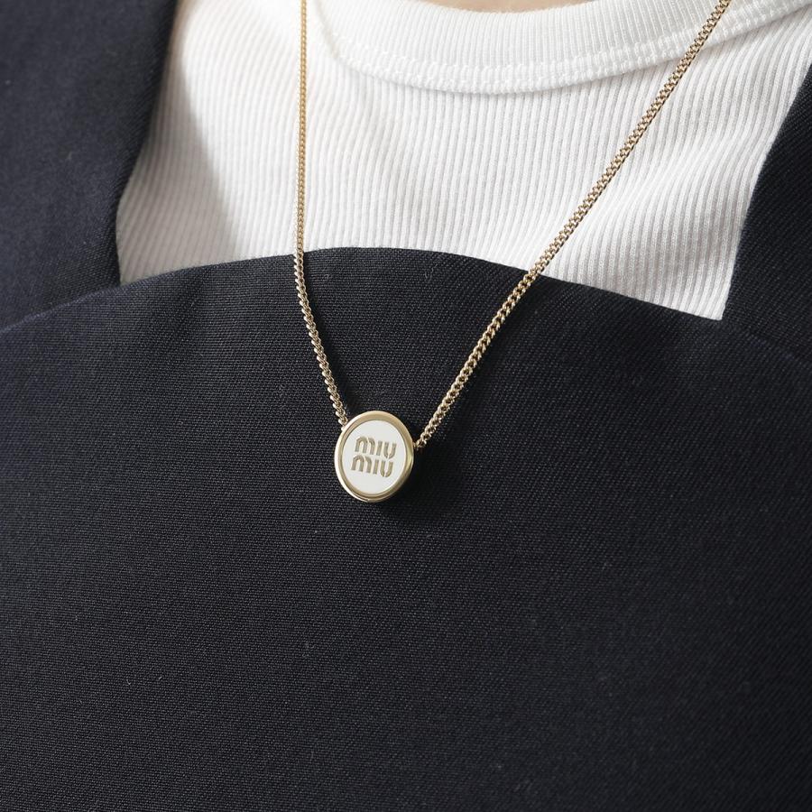 miu miu ロゴネックレス 箱付き ミュウミュウ Miu Miu MIUMIU ネックレス 5IC096 2F6T ロゴ （F0002