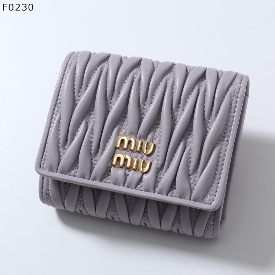 miu miu（ミュウミュウ） 三つ折り財布 MATELASSE マテラッセ 5MH033