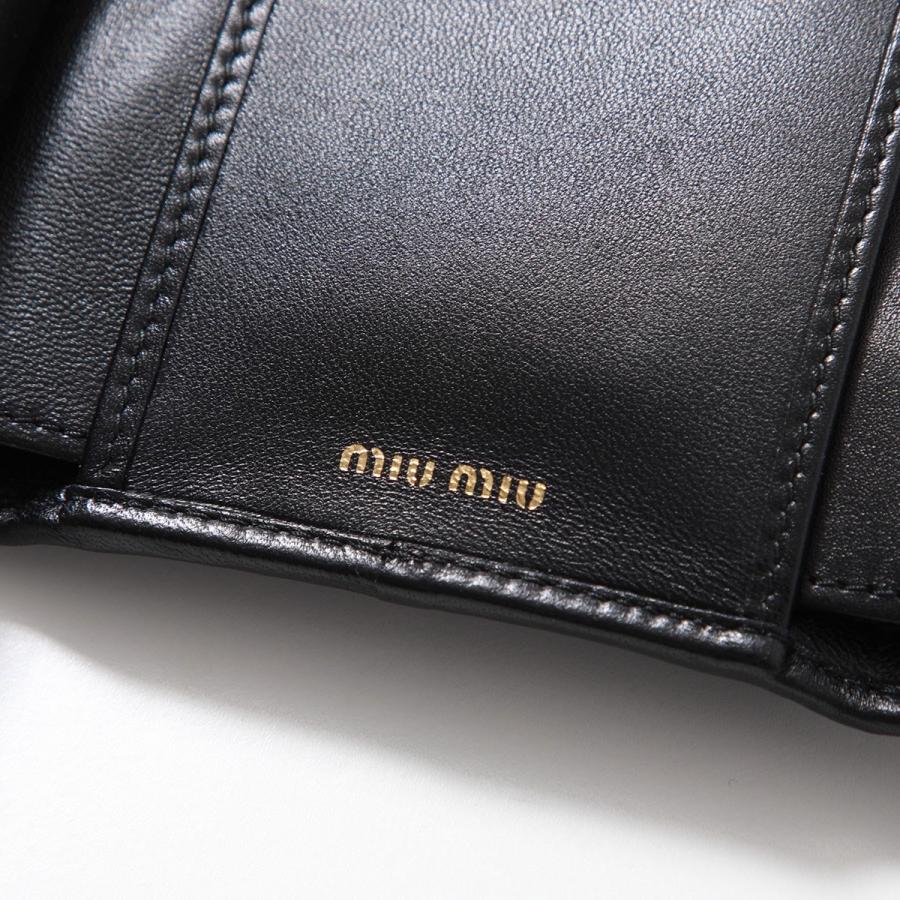 miu MIUMIU ミュウミュウ 三つ折り財布 MATELASSE マテラッセ miu MIUMIU ミュウミュウ 三つ折り財布 MATELASSE マテラッセ