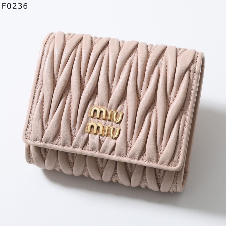 miu miu（ミュウミュウ） 三つ折り財布 MATELASSE マテラッセ 5MH033