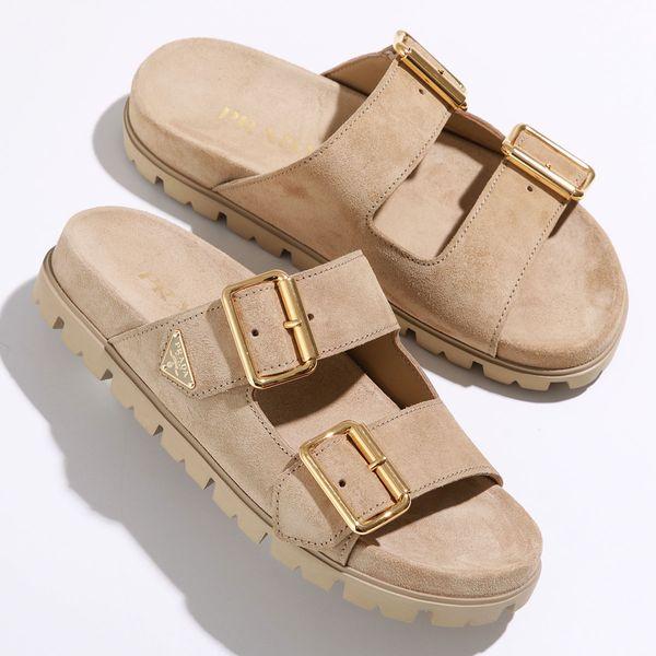 PRADA プラダ スライドサンダル 1XX692 054 レディース スウェード 