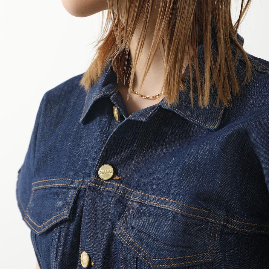 GANNI（ガニー） ワンピース J1439 6768 レディース 半袖 デニムドレス