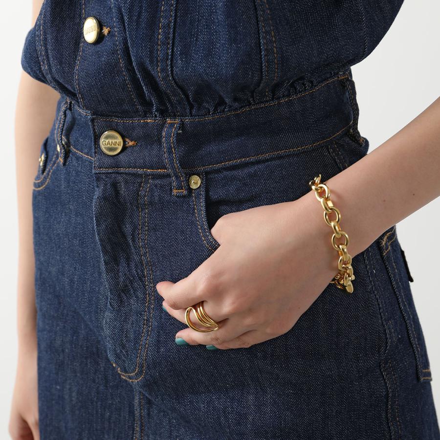 GANNI（ガニー） ワンピース J1439 6768 レディース 半袖 デニムドレス