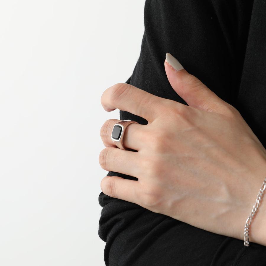 TOM WOOD（トムウッド） リング メンズ Kay Ring Polished Onyx 101276