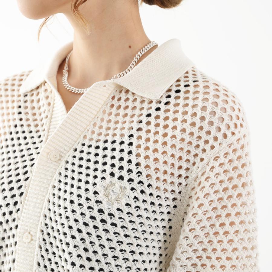 FRED PERRY（フレッドペリー） ニットポロシャツ LACE BUTTON THROUGH