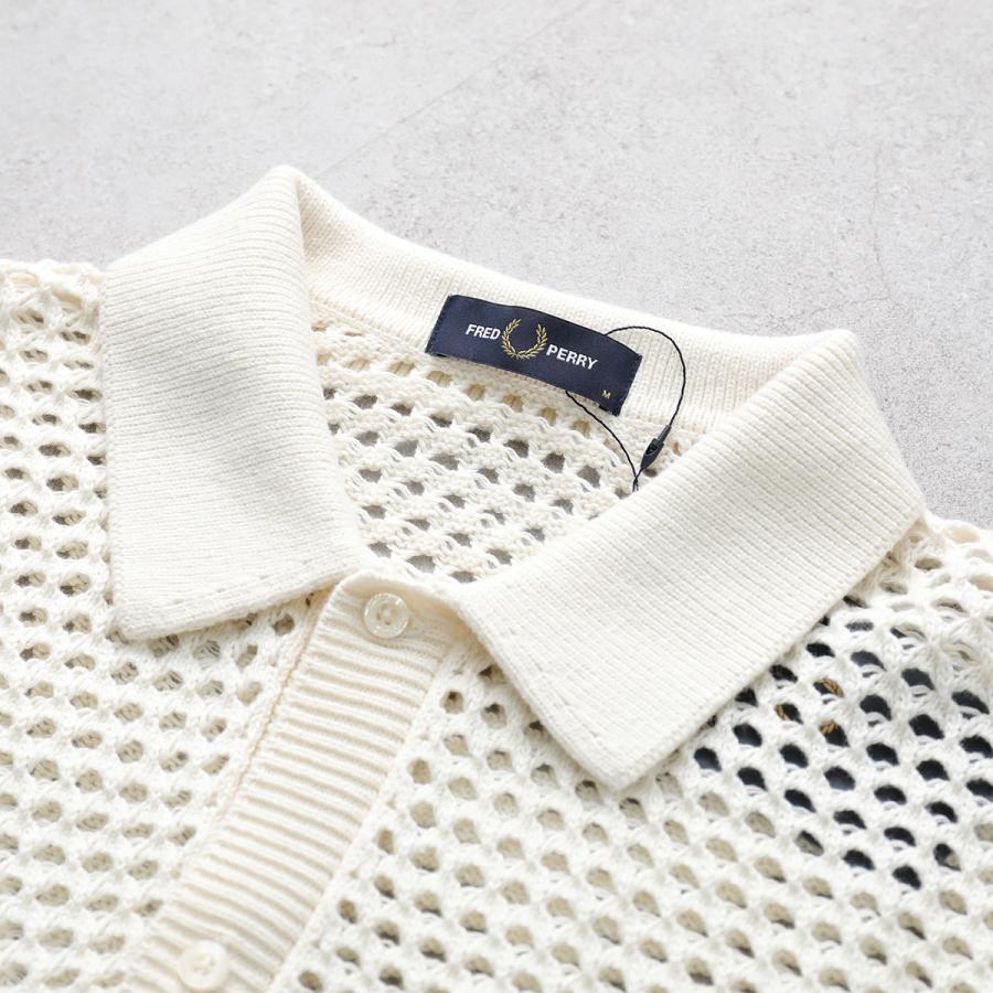 FRED PERRY（フレッドペリー） ニットポロシャツ LACE BUTTON THROUGH