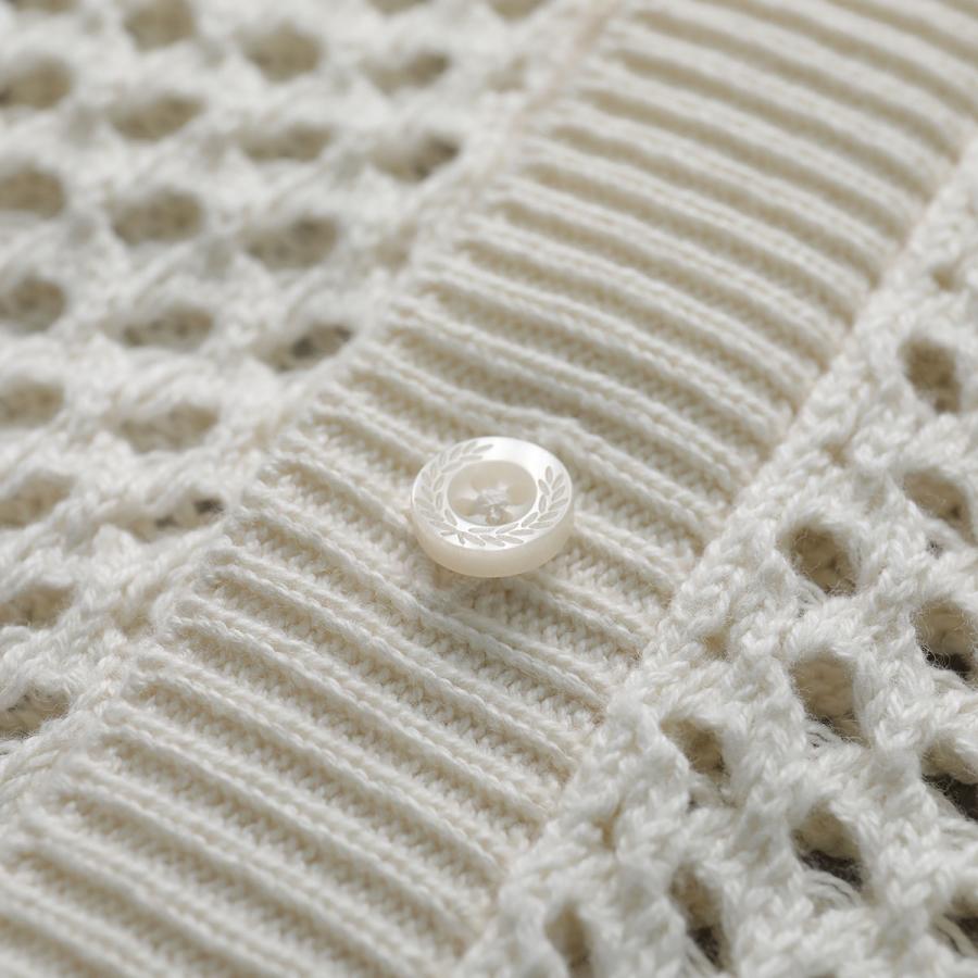 FRED PERRY（フレッドペリー） ニットポロシャツ LACE BUTTON THROUGH