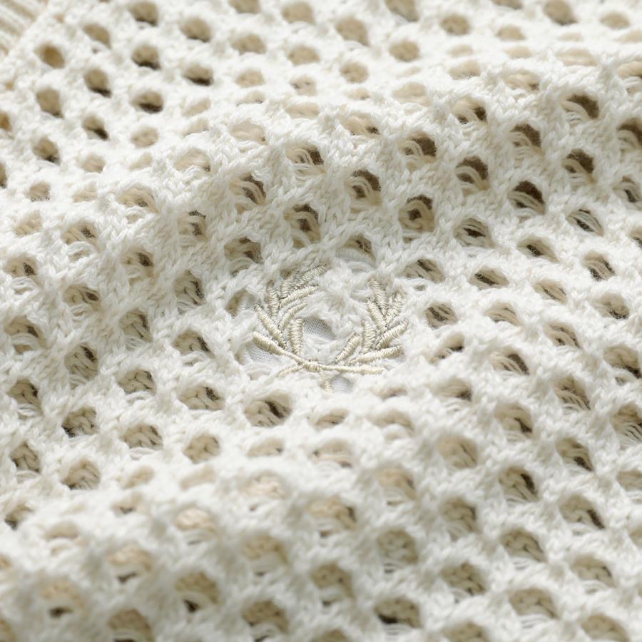 フレッドペリー OpenKnit Button-Through ニットポロシャツ FRED PERRY（フレッドペリー） ニットポロシャツ LACE BUTTON THROUGH