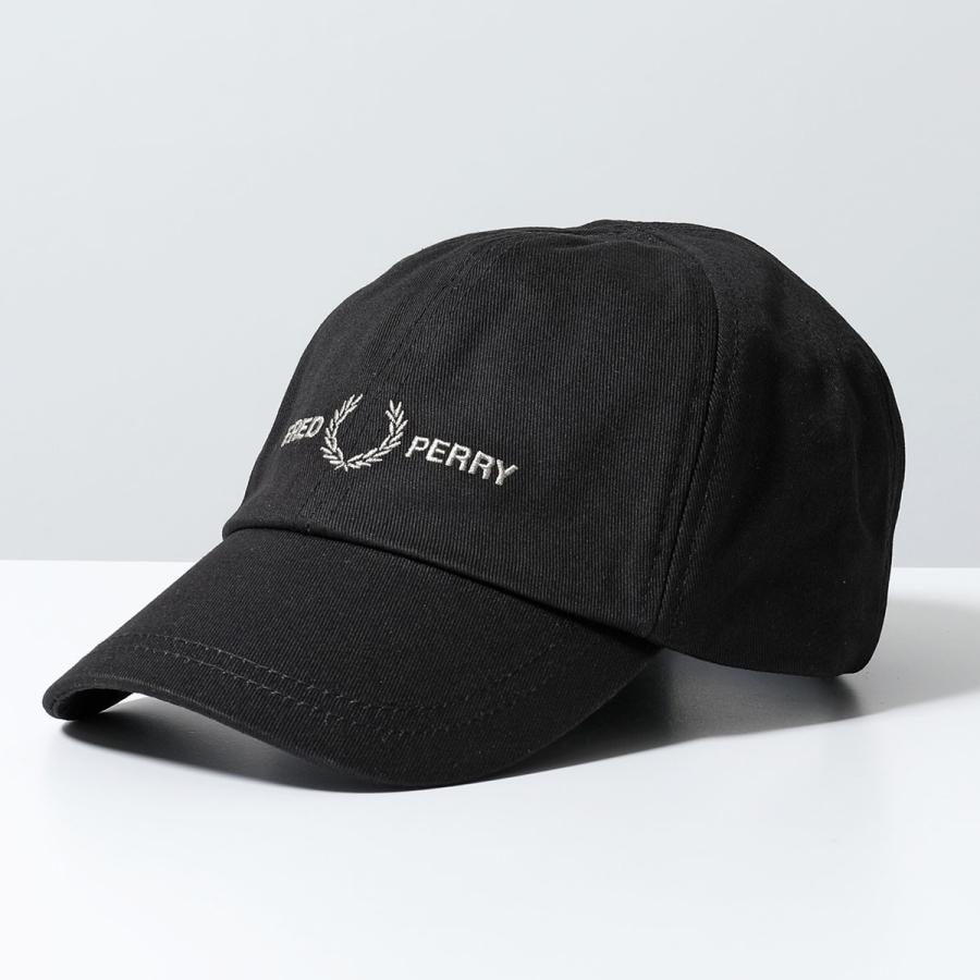 FRED PERRY キャップ HW4630 ブラック FRED PERRY（フレッドペリー） キャップ GRAPHIC BRANDED TWILL CAP