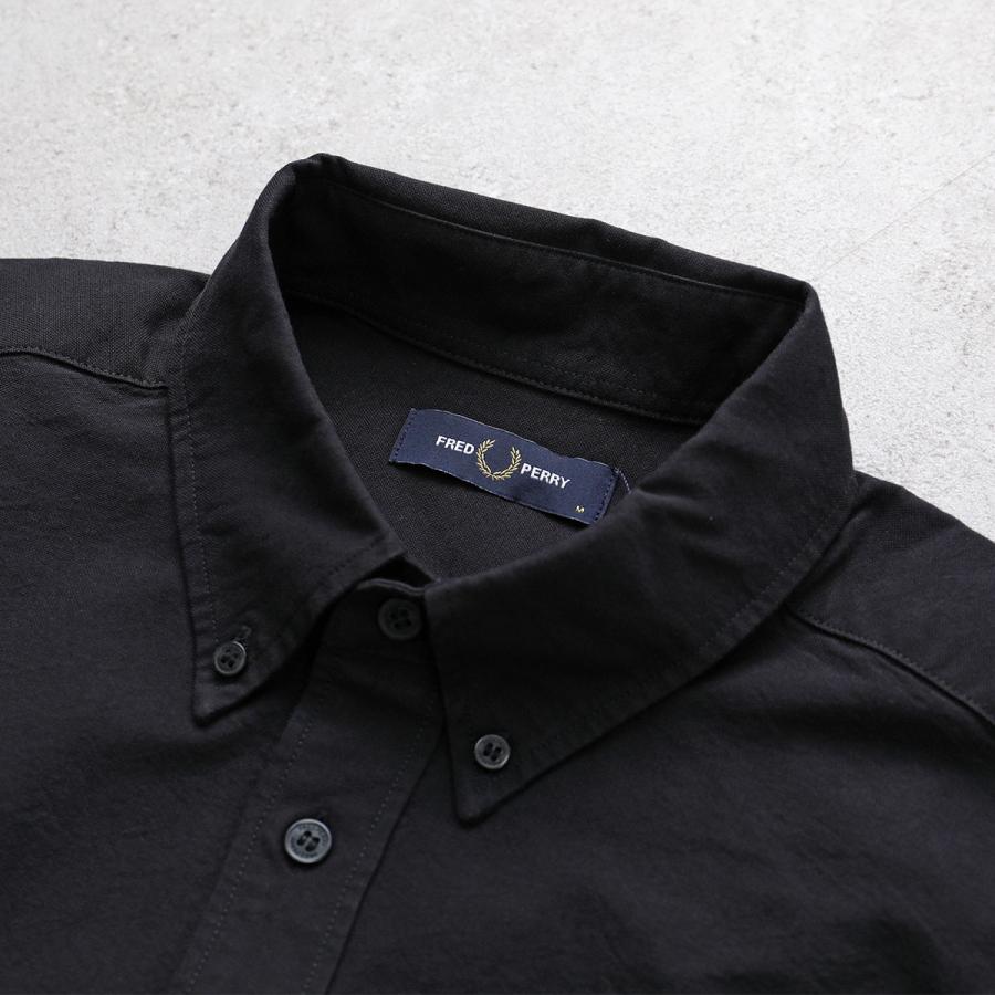【24時間以内　匿名発送】フレッドペリー　長袖ポロシャツ　M5516 黒　M FRED PERRY（フレッドペリー） シャツ 長袖 メンズ オックスフォード