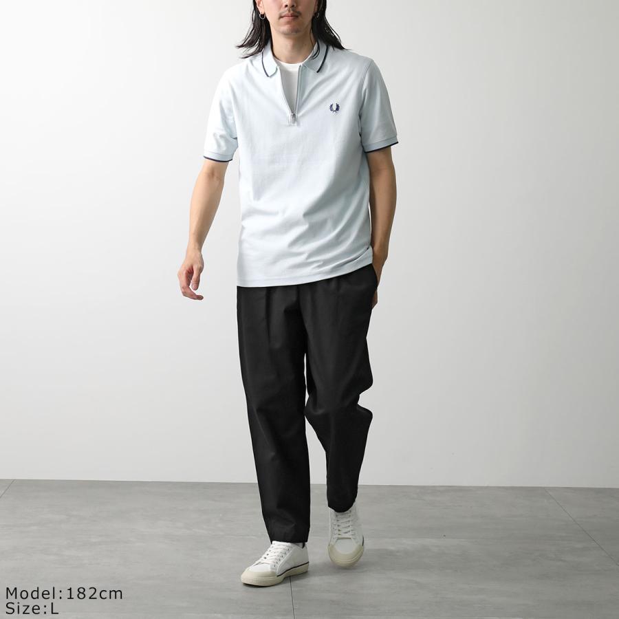 【新品】フレッドペリーポロシャツ　ブラックMサイズ FRED PERRY（フレッドペリー） ポロシャツ Crepe Pique Zip Neck Polo