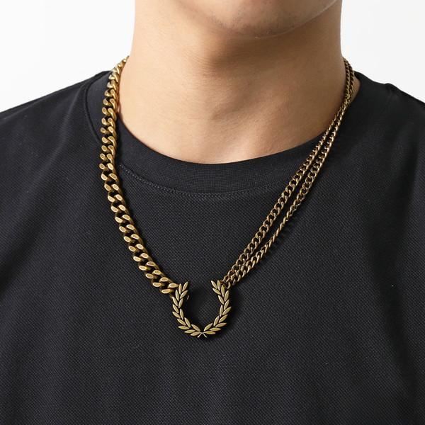 FRED PERRY（フレッドペリー） ネックレス DBL CHAIN LAUREL WRTH