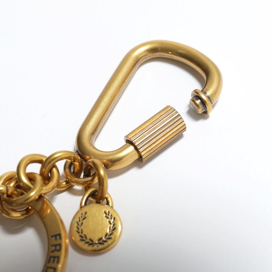 完売 FRED PERRY フレッドペリー カラビナ付 ゴールドチャーム FRED PERRY（フレッドペリー） キーリング LAUREL WREATH KEYRING