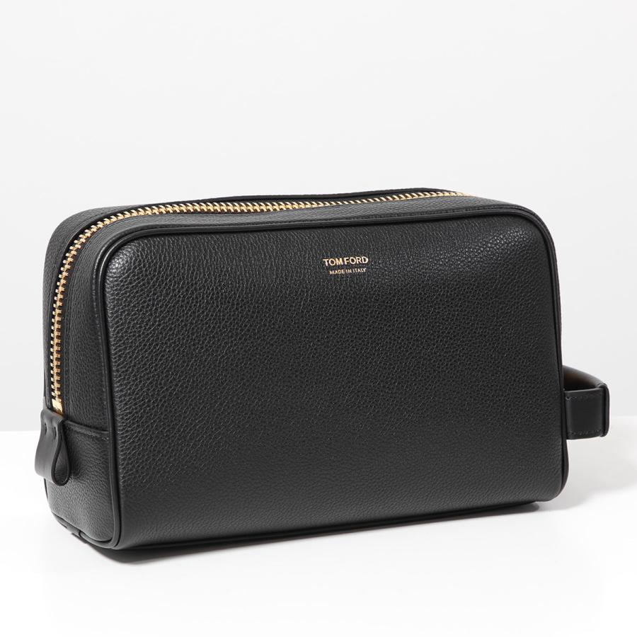 TOM FORD ブラックポーチ TOM FORD トム・フォード ロゴ トラベルポーチ | ブラック | FARFETCH JP
