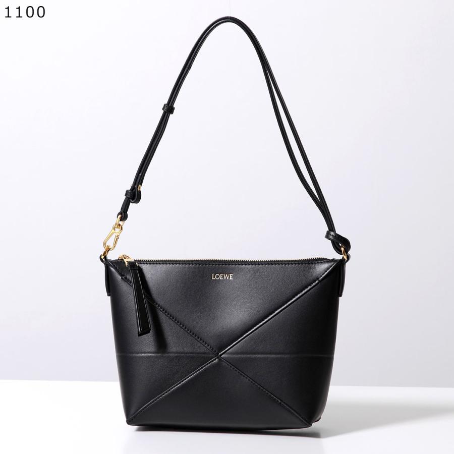 クリスマスセール♡ロエベ　黒　皮革ショルダーバッグ　キャンバス地 関税送料込国内発送☆LOEWE パズルバッグ ミニ (LOEWE/ショルダー