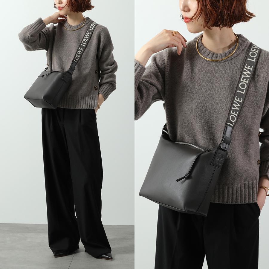 LOEWE ロエベ キュービィ ショルダーバッグ ハンドバッグ ブラウン レザー シルバー金具 LOEWE（ロエベ） ショルダーバッグ Cubi Crossbody Bag キュービィ
