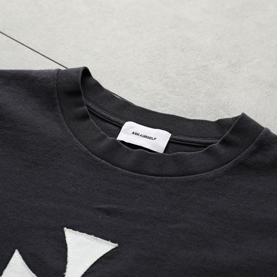 ASKYURSELF アスクユアセルフ 半袖 Tシャツ CROSS PATCH HEAVY T