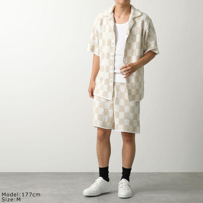 ASKYURSELF アスクユアセルフ シャツ CHECKERED CROCHET SHIRT メンズ