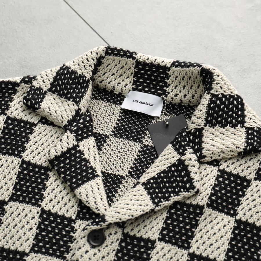 sakaERI様      ご確認用♡ ASKYURSELF アスクユアセルフ シャツ CHECKERED CROCHET SHIRT