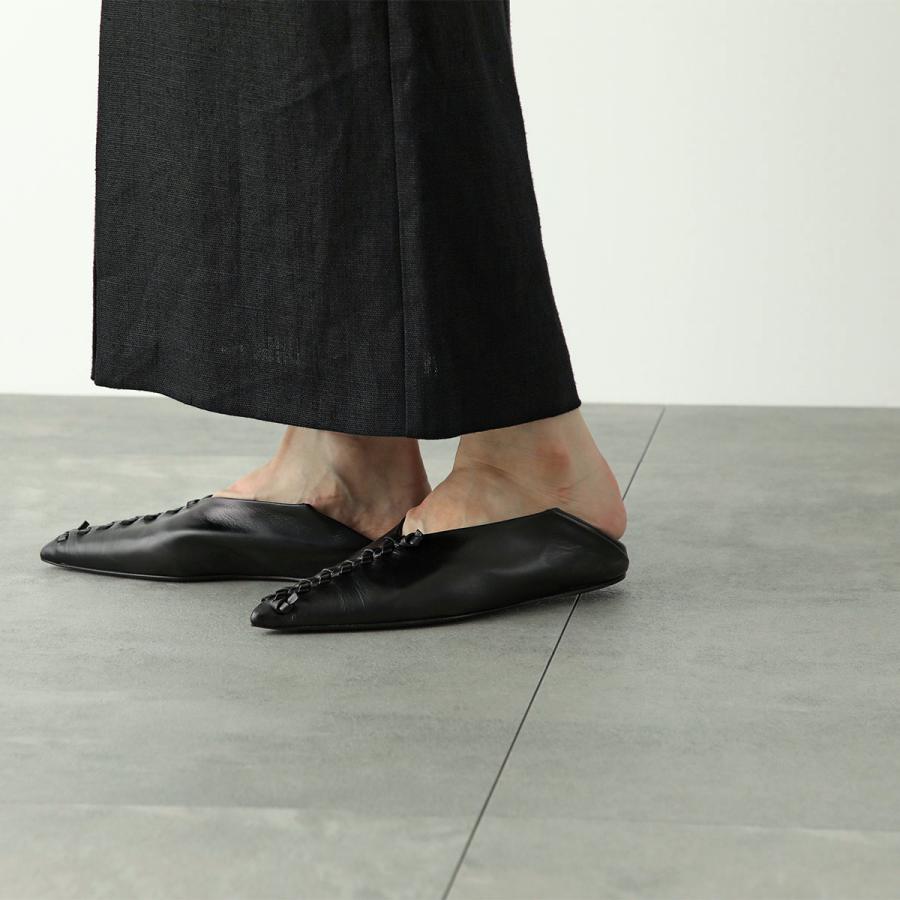 JIL SANDER ジルサンダー フラットシューズ Scarpa ballerina バレリーナ J15WZ0004 P4864 レディース レザー  バレエシューズ 靴 001/BLACK