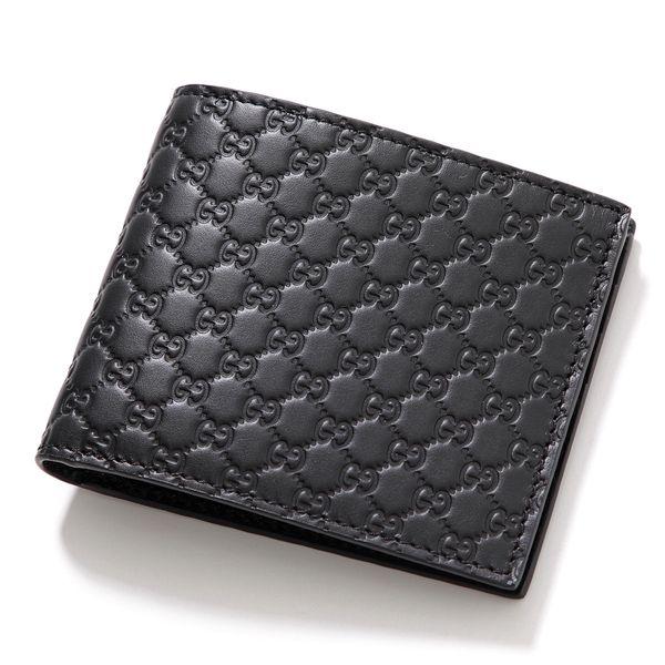 GUCCI グッチ 二つ折り財布 MICRO GUCCI SSIMA マイクロ グッチ シマ 260987 BMJ1N メンズ シマレザー GGロゴ 小銭入れなし ミニ財布 1000 | GUCCI