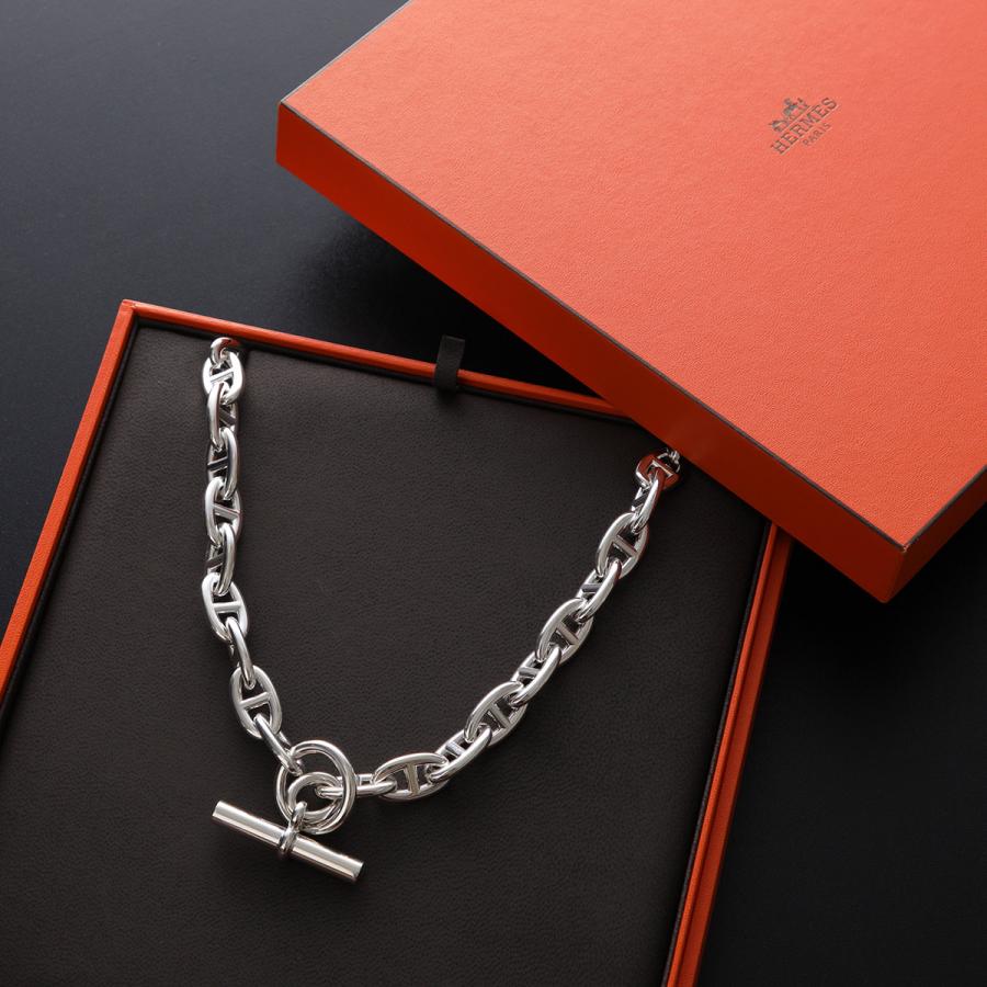 新品未使用 レア HERMES エルメス シェーヌダンクル ネックレス GM29 HERMES エルメス シェーヌダンクル ネックレス GM29コマ