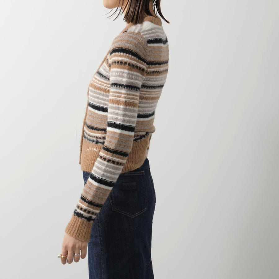 GANNI（ガニー） カーディガン Soft Wool Stripe Cardigan K2235 K2257